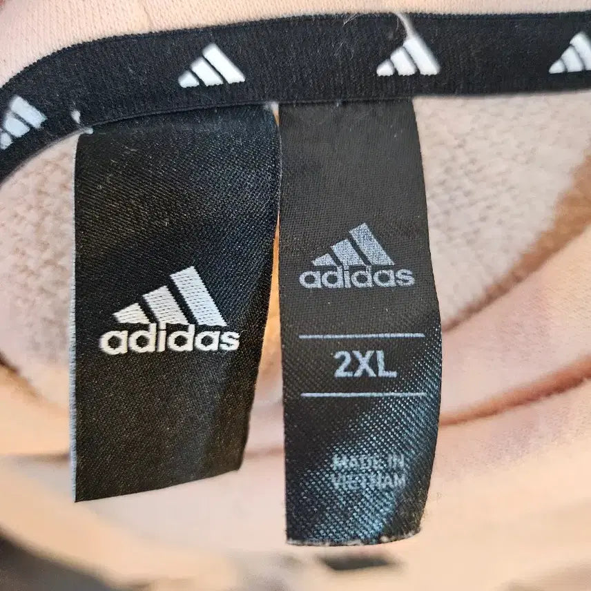 [BUNJANG] Adidas Three-Stripes Pattern Pink Hoodie (2XL) / <만원빈티지>아디다스 삼선 패턴 핑크 후드티