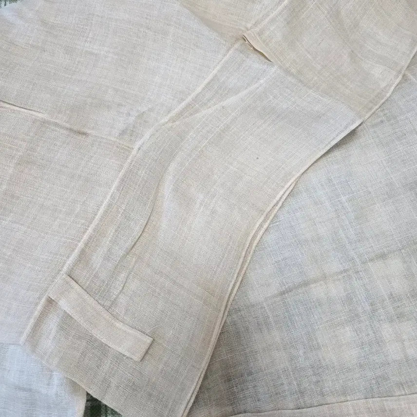 [BUNJANG] Ramie Trousers / 57ㅡ모시 삼베색 바지ㅡ허리선부터  기장ㅡ100