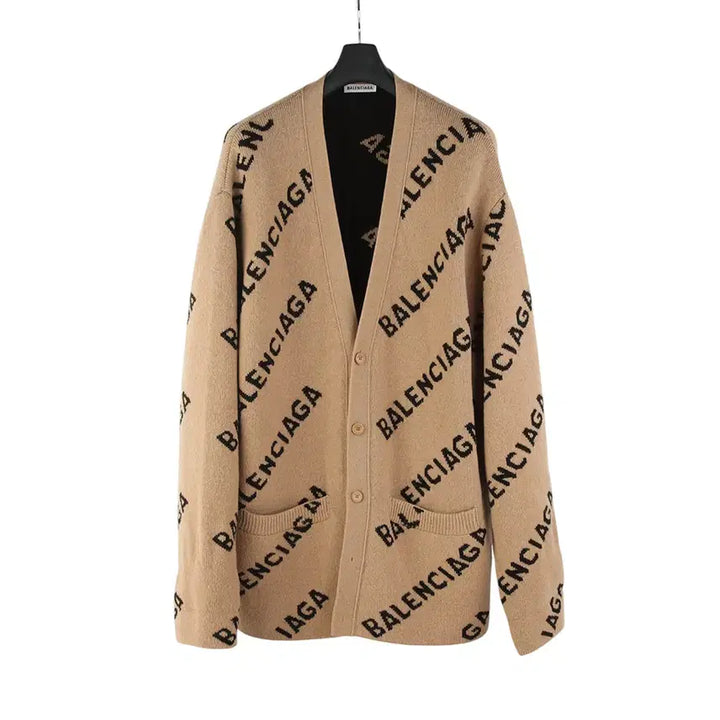 [BUNJANG] Balenciaga All Over Logo Cardigan XL / 발렌시아가 652394 T1567 올오버 로고 가디건 XL사이즈3709