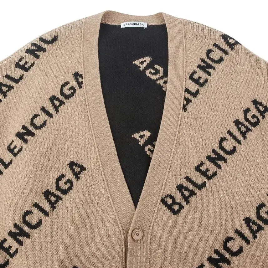 [BUNJANG] Balenciaga All Over Logo Cardigan XL / 발렌시아가 652394 T1567 올오버 로고 가디건 XL사이즈3709