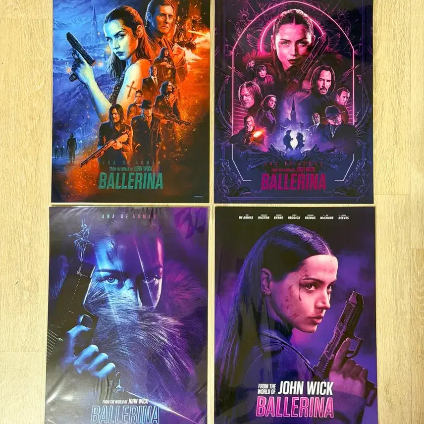 [BUNJANG] Ballerina &amp; John Wick Universe A3 Poster Set (4 Types) / <발레리나-존윅 유니버스> 포스터 4종 일괄
