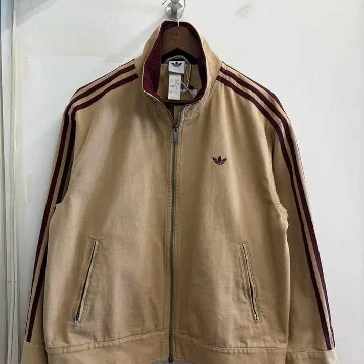 [BUNJANG] Adidas Twill Firebird Jacket Linen Burgundy / N153. 아디다스 트윌 파이어버드 자켓 리넨 버건디