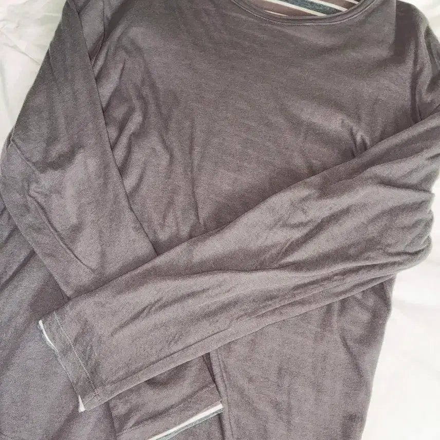 [BUNJANG] HAECHING ROOM Two Face Stripe T-shirt Brown / 해칭룸 투 페이스 스트라이프 티셔츠 브라운