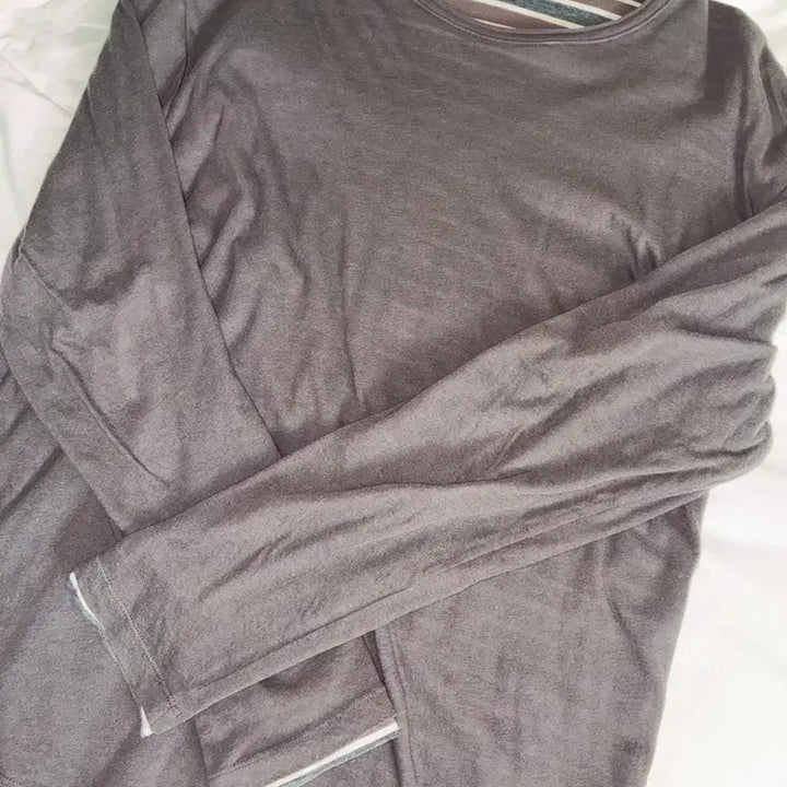 [BUNJANG] HAECHING ROOM Two Face Stripe T-shirt Brown / 해칭룸 투 페이스 스트라이프 티셔츠 브라운