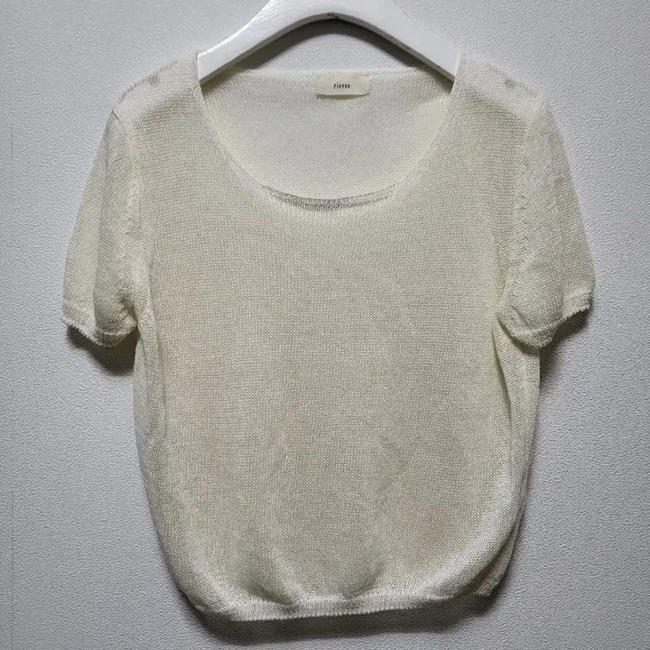 [BUNJANG] Riette Short Sleeve Knit Ivory / 50408/riette 반팔 니트 아이보리/별하