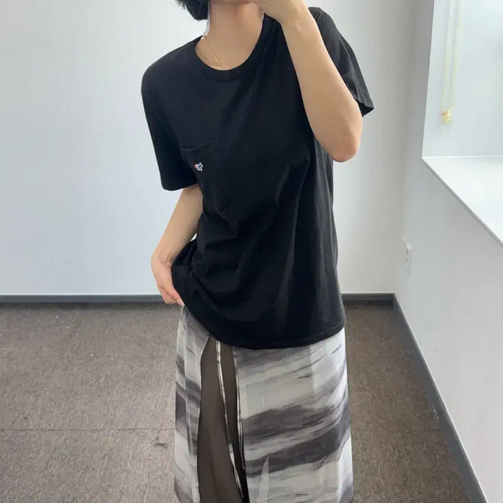 [BUNJANG] Maison Kitsuné Pocket Black T-Shirt / Maison kitsune 메종키츠네 포켓 블랙 반팔