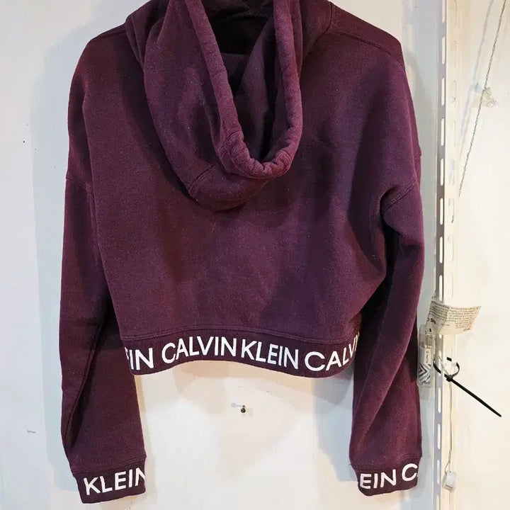 [BUNJANG] Calvin Klein Purple Cropped Hoodie / <만원빈티지>캘빈클라인 퍼플 크롭 후드티