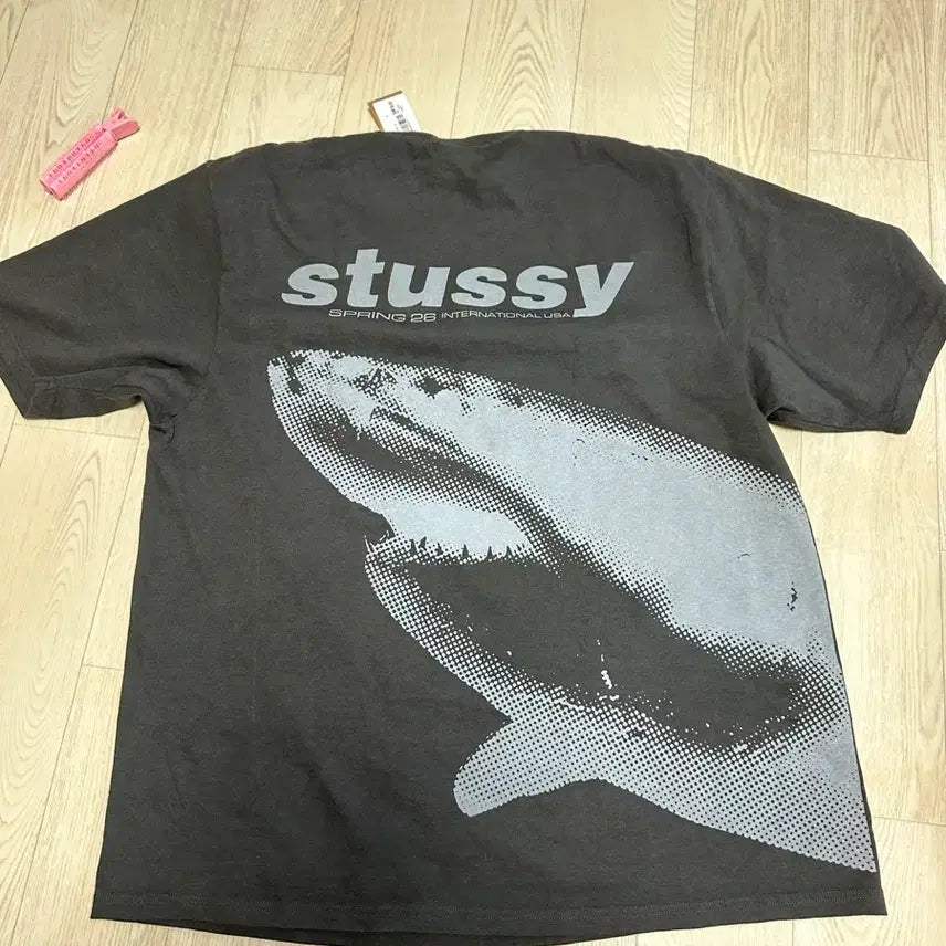 [BUNJANG] Stussy Shark Logo Short Sleeve T-Shirt / 스투시 샤크 반팔티 L