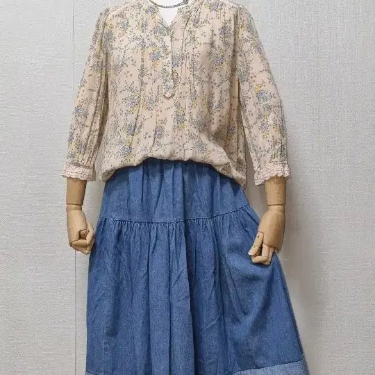 [BUNJANG] Thursday Island Floral Print Blouse - Size S / 써스데이 아일랜드 블라우스 S