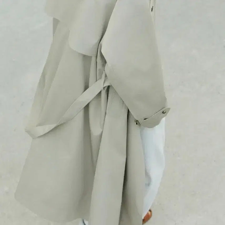 [BUNJANG] Brown Bread Balmacaan Trench Coat Beige / [2] 브라운야드 발마칸 트렌치 코트 베이지