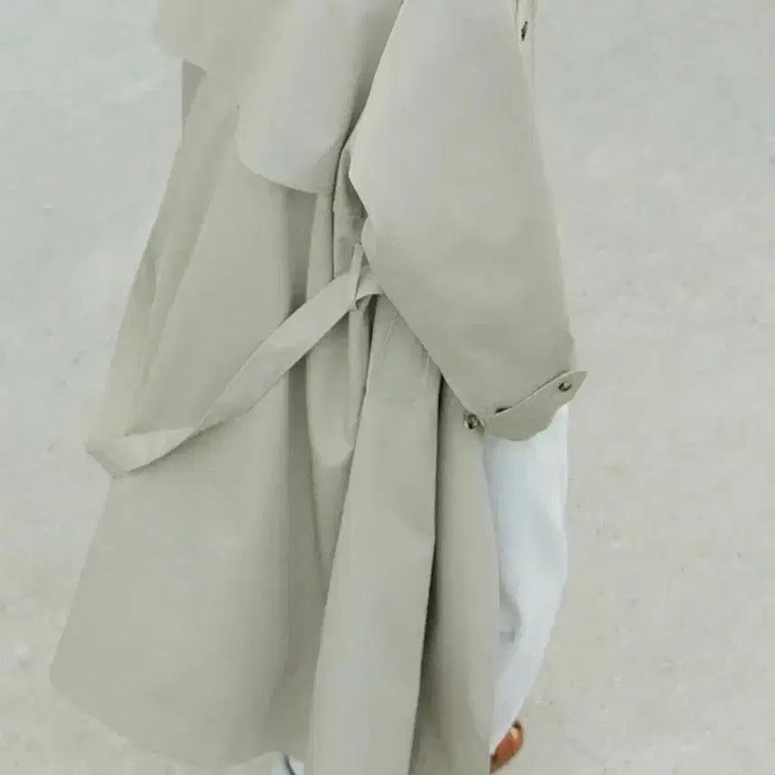 [BUNJANG] Brown Bread Balmacaan Trench Coat Beige / [2] 브라운야드 발마칸 트렌치 코트 베이지