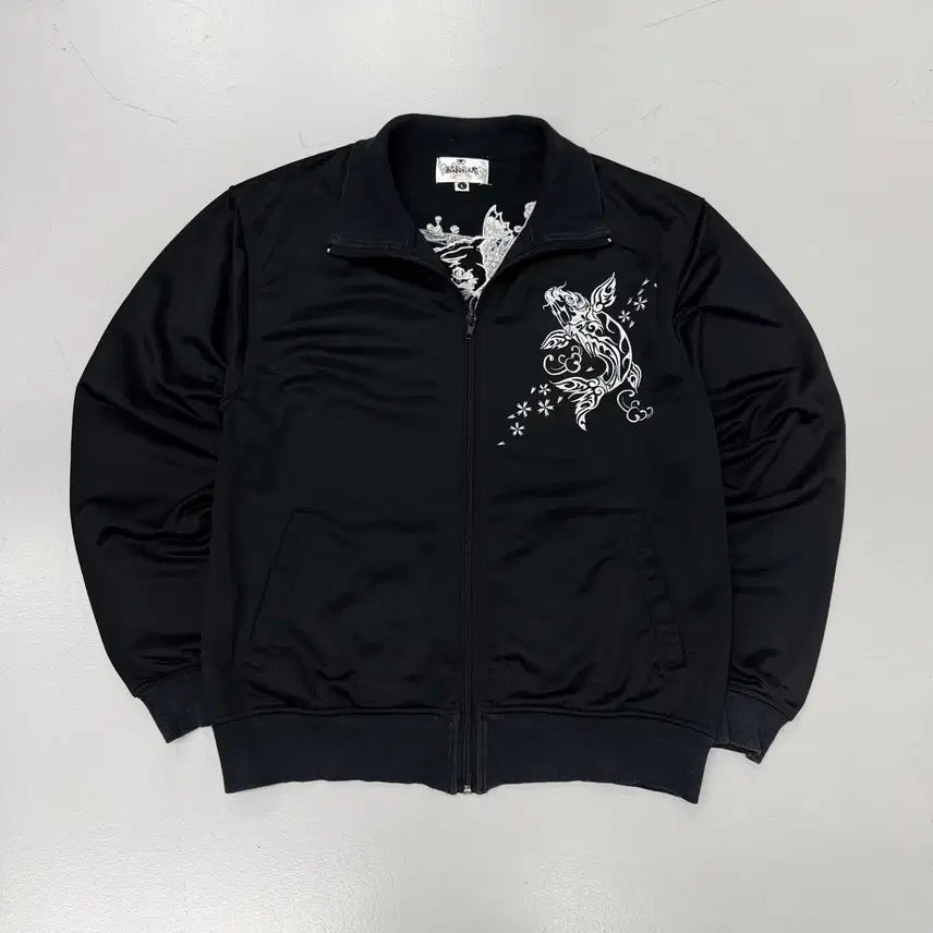 [BUNJANG] Karakuri Tamashii Oriental Carp Embroidery Track Jersey Set Up / 카라쿠리 타마시 잉어자수 오리엔탈 트랙 져지 셋업 세트