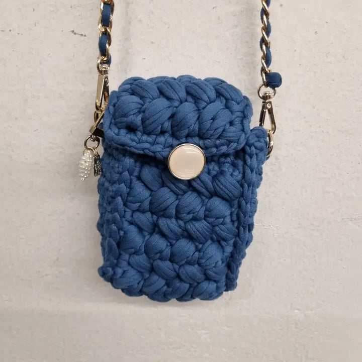 [BUNJANG] Hand-knitted Mini Crossbody Bag (Free Size) / [free size] 손뜨게 미니 크로스백