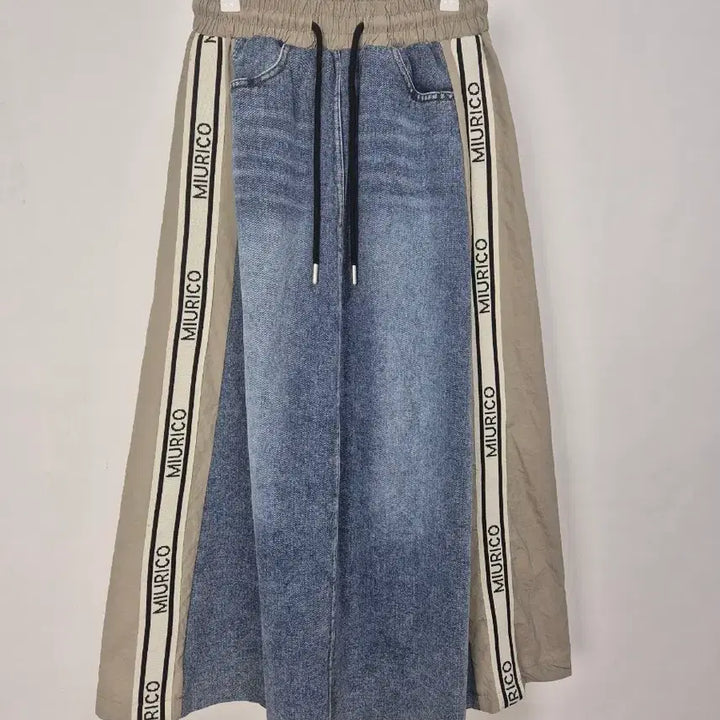 [BUNJANG] MIURICO Denim Mix Long Skirt / MIURICO 데님 믹스 롱 스커트