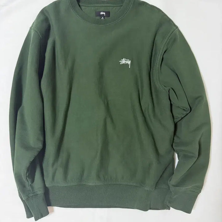[BUNJANG] Stussy Overdyed Crewneck Sweatshirt (Green) / 스투시 크루넥 맨투맨(그린)
