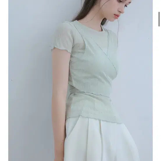 [SOLD OUT] 오디에르 시스루프릴 캡슬리브 티+레이어링 탑