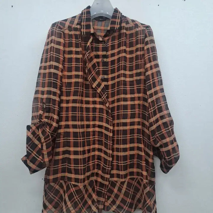 [BUNJANG] Jisun Chiffon Long Shirt Size 100 / 지섄 쉬폰 롱셔츠100