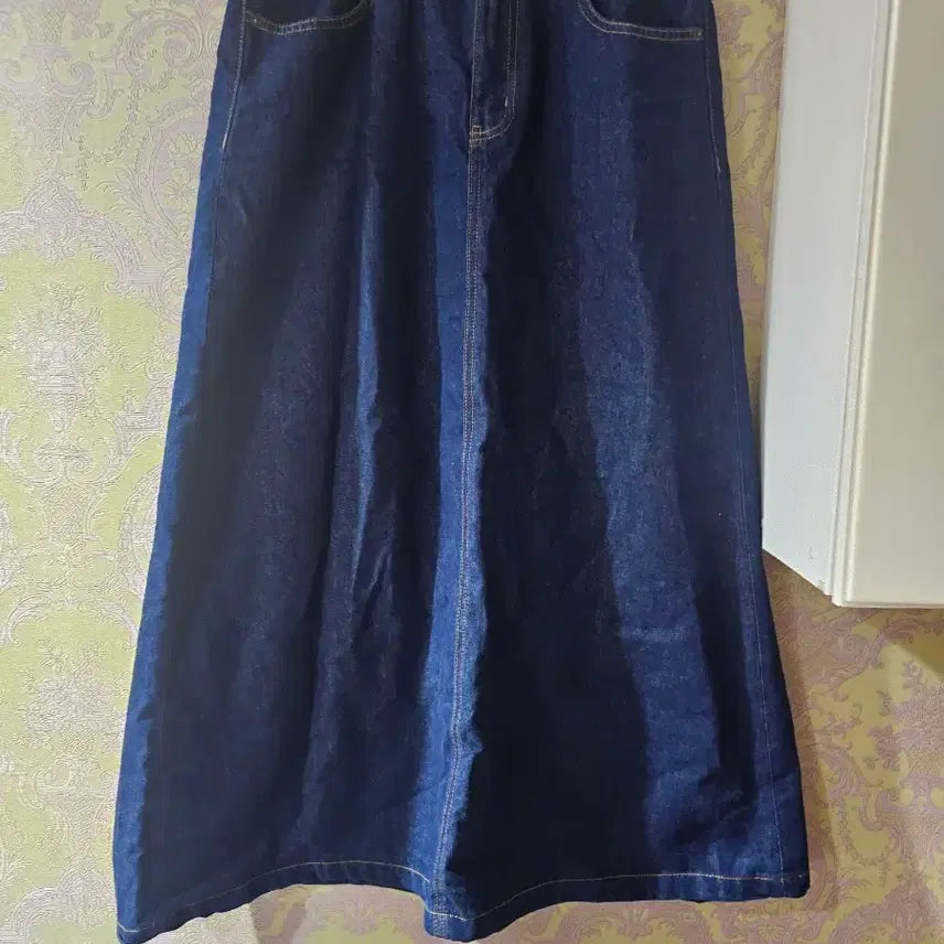 [BUNJANG] Uniqlo Denim Long Skirt XL Indigo / 일본 유니클로  데님롱스커트XL.66 진청