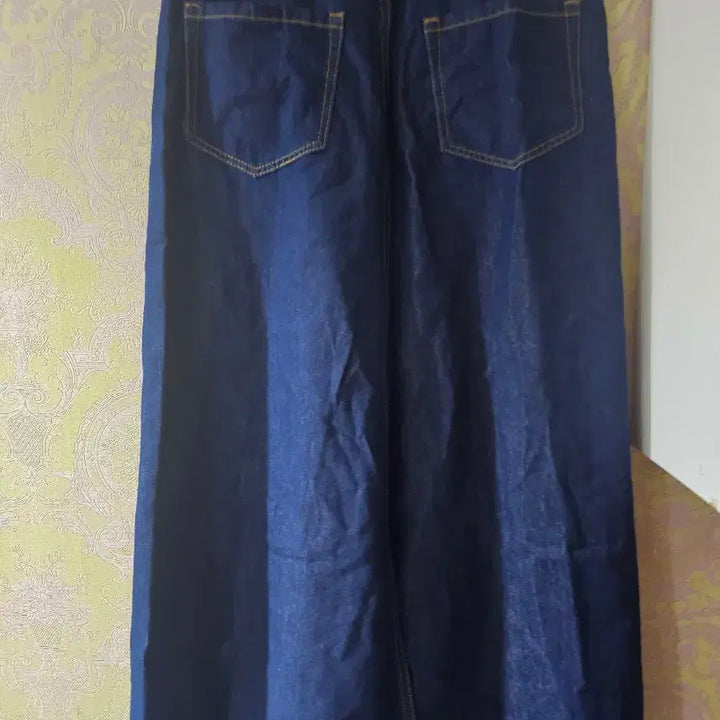 [BUNJANG] Uniqlo Denim Long Skirt XL Indigo / 일본 유니클로  데님롱스커트XL.66 진청