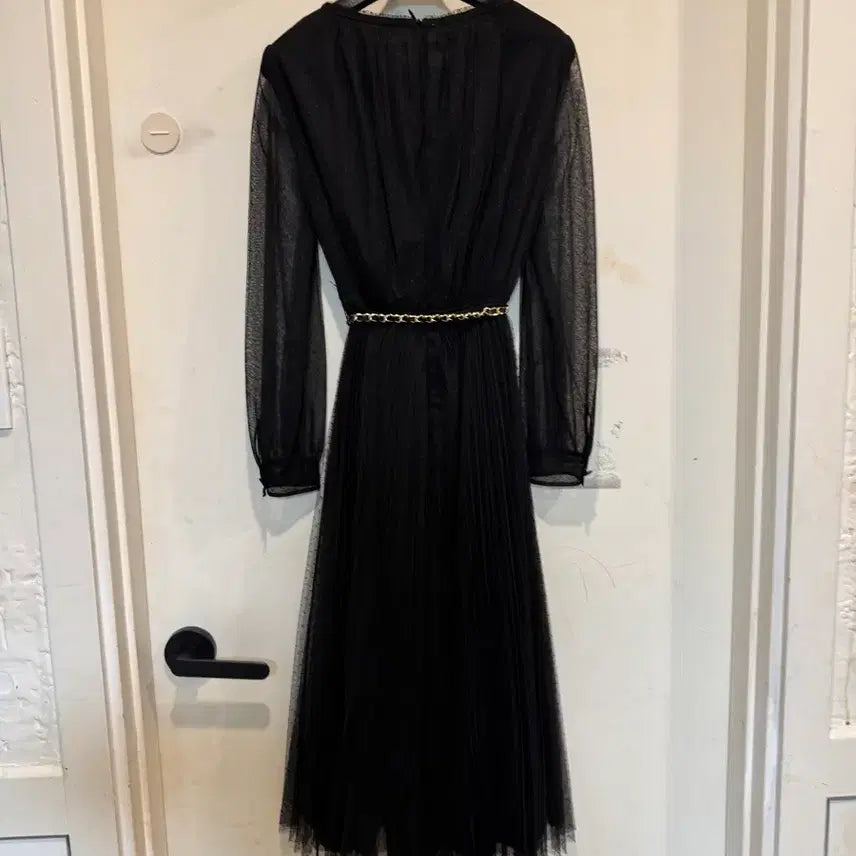 [BUNJANG] Jigotte Black Dot Sheer Dress / 지고트 블랙 도트 샤 원피스