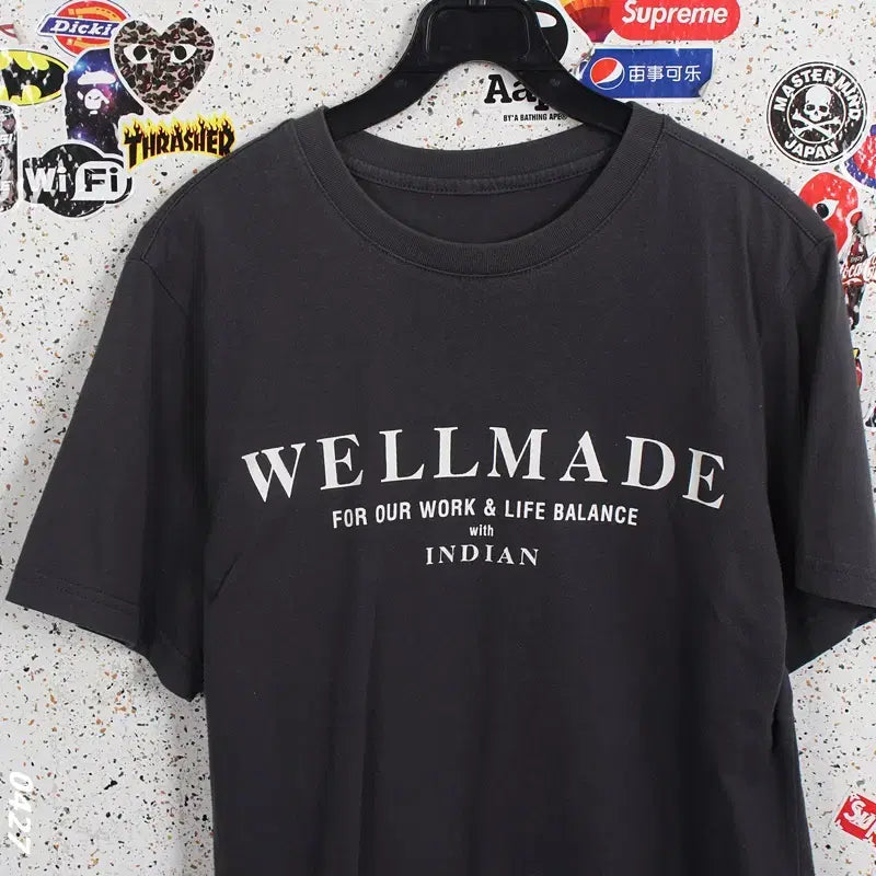[BUNJANG] Well Made Printing Round T-Shirt BK / 남성95 / 웰메이드 프린팅 라운드티셔츠BK 37-146