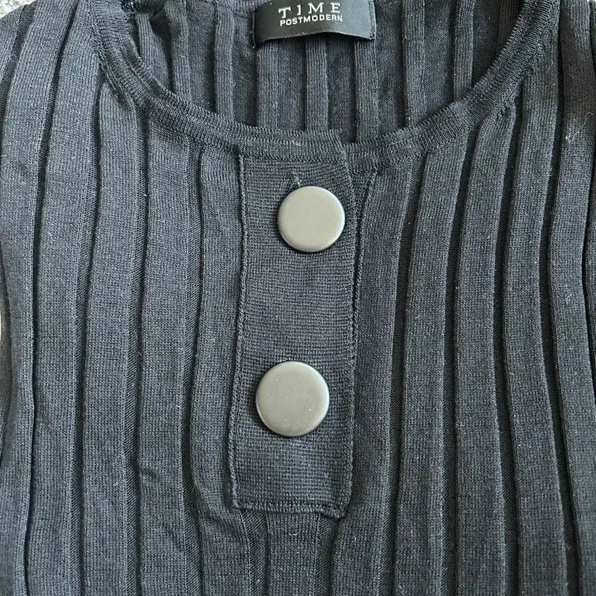 [BUNJANG] TIME GOLJI Knit Black / 타임골지니트
