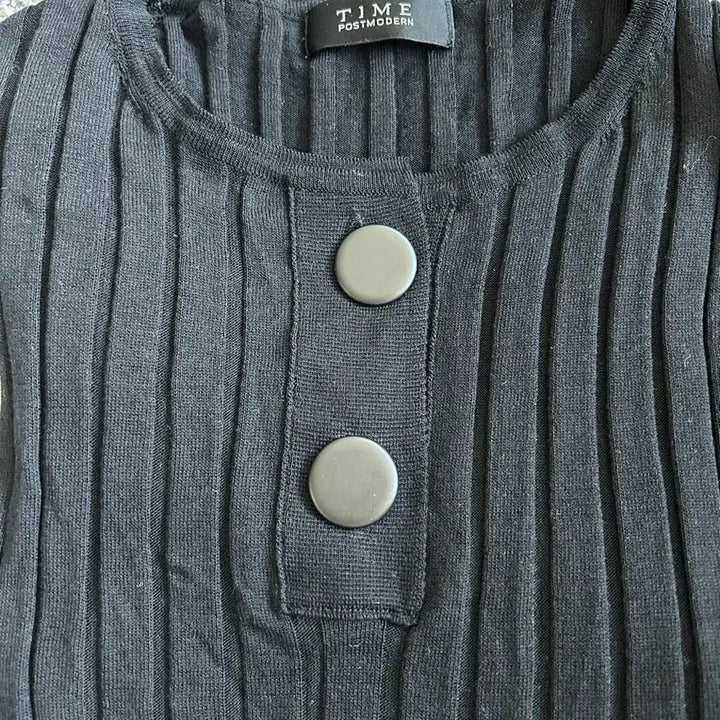 [BUNJANG] TIME GOLJI Knit Black / 타임골지니트