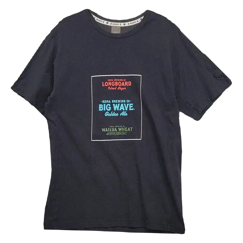[BUNJANG] Descente Printing Short Sleeve T-shirt Navy M / 데상트 프린팅 네이비 반팔티 M
