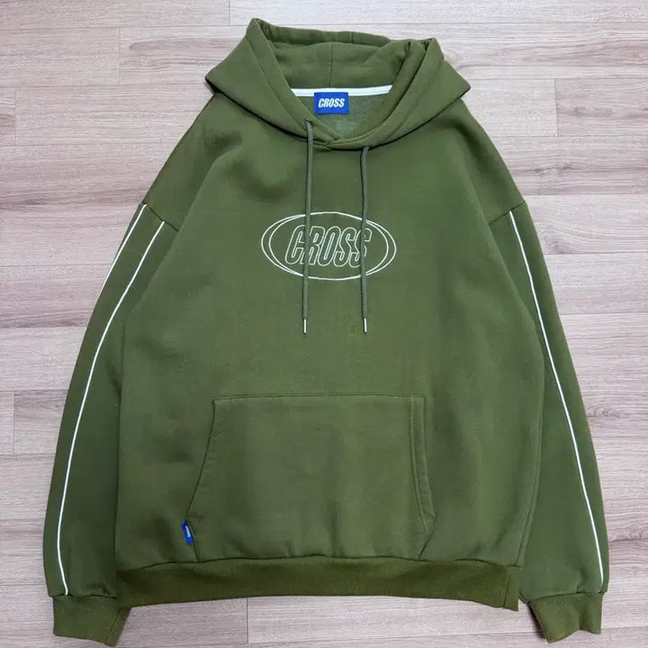 [BUNJANG] Cross Fleece Lined Hoodie / 크로스 기모 후드티
