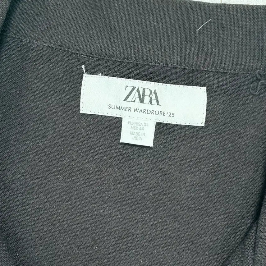 [BUNJANG] ZARA Black Pin Tuck Shirt XL / ZARA 블랙 핀턱 셔츠 XL