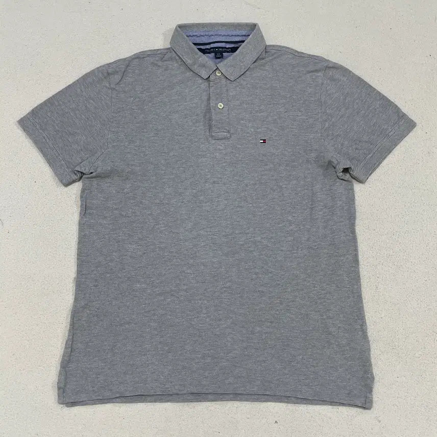 [BUNJANG] Tommy Hilfiger Small Logo Cotton Short Sleeve Polo Shirt / L 타미힐피거 스몰로고 코튼 반팔 폴로셔츠 0427
