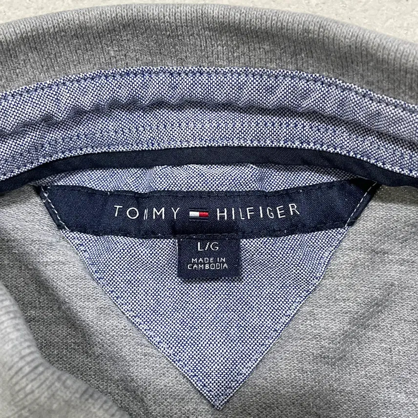 [BUNJANG] Tommy Hilfiger Small Logo Cotton Short Sleeve Polo Shirt / L 타미힐피거 스몰로고 코튼 반팔 폴로셔츠 0427