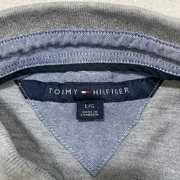 [BUNJANG] Tommy Hilfiger Small Logo Cotton Short Sleeve Polo Shirt / L 타미힐피거 스몰로고 코튼 반팔 폴로셔츠 0427
