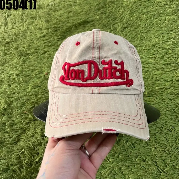 [BUNJANG] Von Dutch Ivory Cotton Baseball Cap / 본더치 볼캡 모자 아이보리 Von Dutch