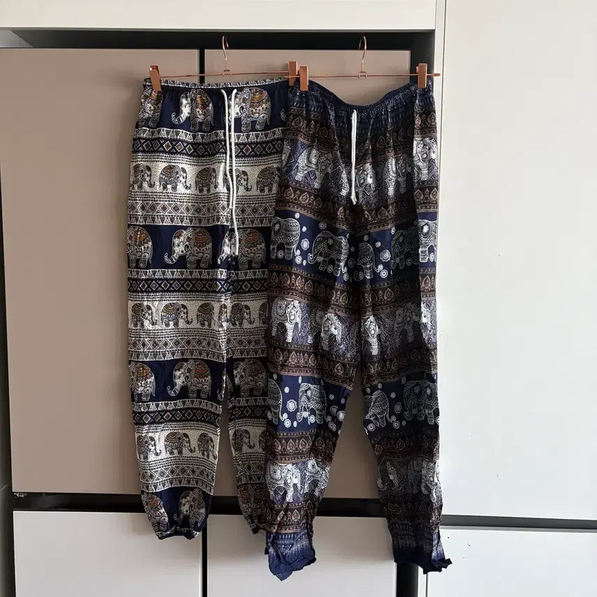 [BUNJANG] Elephant Pants 2-Piece Bundle Set / 태국 방콕 코끼리 바지 2개 일괄