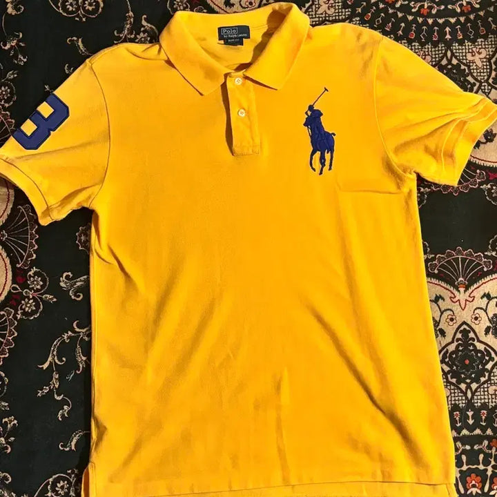 [BUNJANG] Polo Ralph Lauren Big Pony T-Shirt Yellow / 폴로 랄프로렌 빅포니 카라티 옐로우