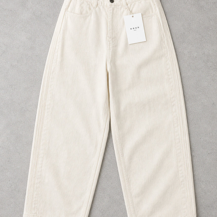 [BUNJANG] NOUN Wide Pin-tuck Denim Natural White / [1 size] 노운 와이드 핀턱 데님 내추럴 화이트