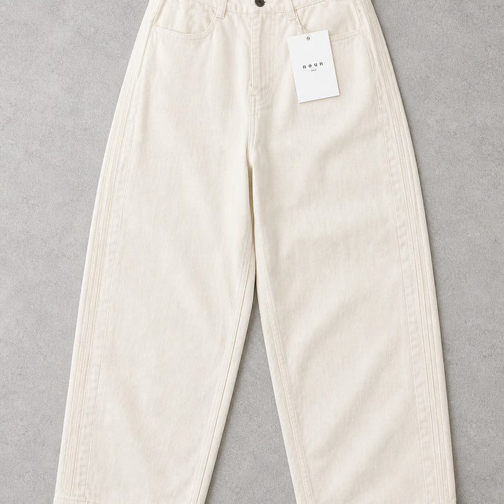 [BUNJANG] NOUN Wide Pin-tuck Denim Natural White / [1 size] 노운 와이드 핀턱 데님 내추럴 화이트