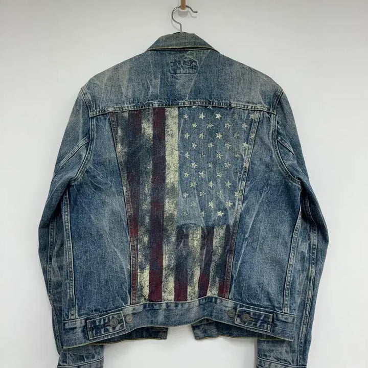 [BUNJANG] Polo Ralph Lauren "Stars and Stripes" Denim Trucker Jacket / 폴로 성조기 데님 트러커 자켓 L사이즈 랄프로렌