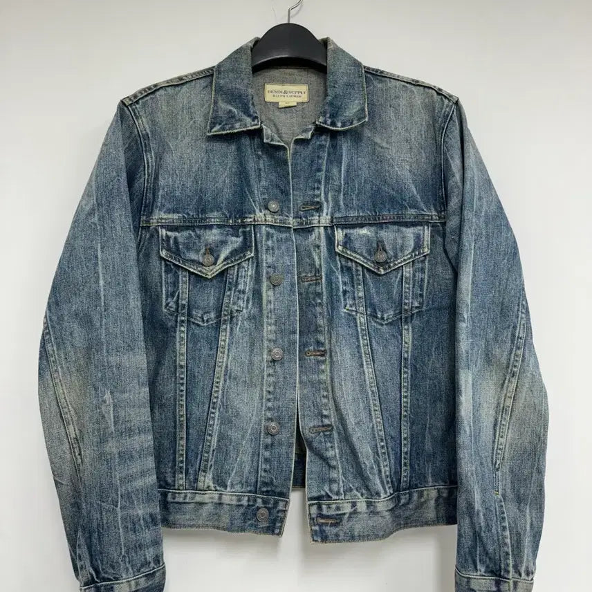 [BUNJANG] Polo Ralph Lauren "Stars and Stripes" Denim Trucker Jacket / 폴로 성조기 데님 트러커 자켓 L사이즈 랄프로렌