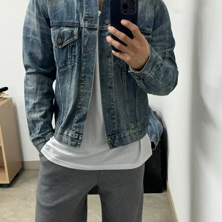 [BUNJANG] Polo Ralph Lauren "Stars and Stripes" Denim Trucker Jacket / 폴로 성조기 데님 트러커 자켓 L사이즈 랄프로렌