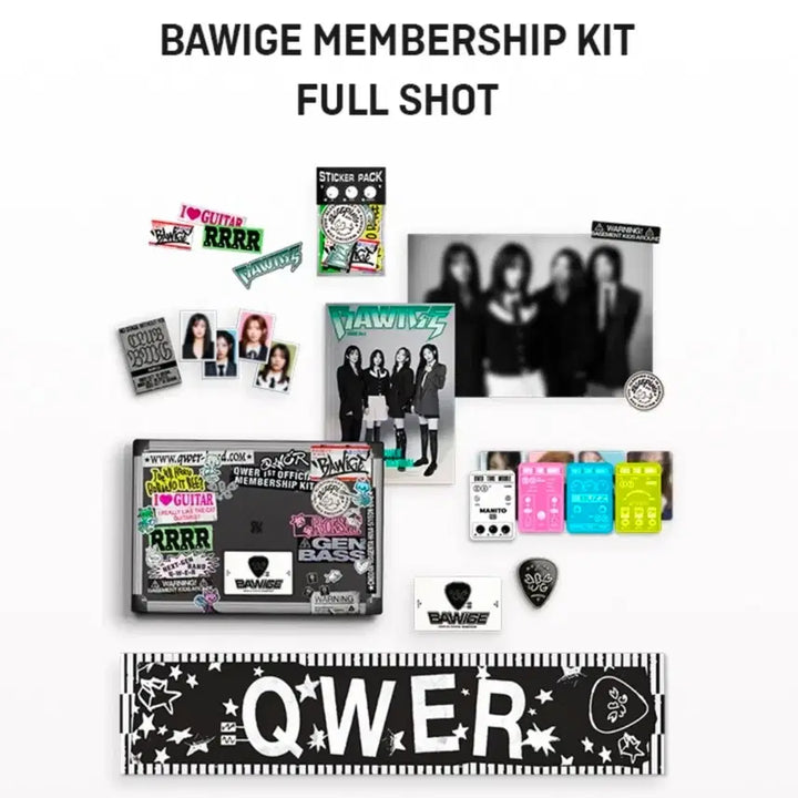 [BUNJANG] QWER 1st Membership Kit Full Set / qwer 바위게 1기 멤버십 키트 풀세트