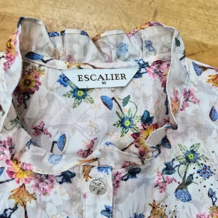 [BUNJANG] ESCALIER Flower Print Blouse Size 90 / ESCALIER 플라워 프린트 블라우스90