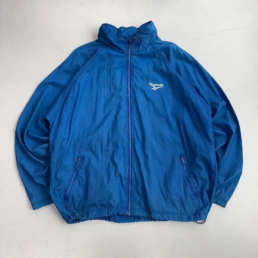 [BUNJANG] Reebok 00s Big Logo Old School Nylon Oversized Windbreaker Jacket / 리복 00s 빅로고 올드스쿨 나일론 오버핏 바람막이 자켓