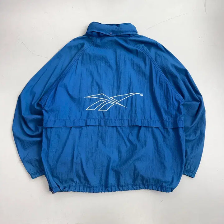 [BUNJANG] Reebok 00s Big Logo Old School Nylon Oversized Windbreaker Jacket / 리복 00s 빅로고 올드스쿨 나일론 오버핏 바람막이 자켓