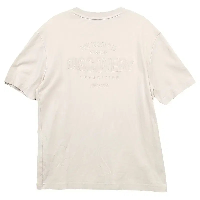 [BUNJANG] Discovery Cream Short-Sleeve T-Shirt Size 95 / 디스커버리 크림 반팔티 95