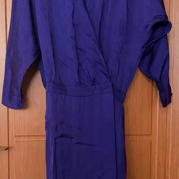 [BUNJANG] Massimo Dutti Wrap Style Purple Midi Dress (New) / 새 옷 마시모두띠 랩 스타일 퍼플 원피스