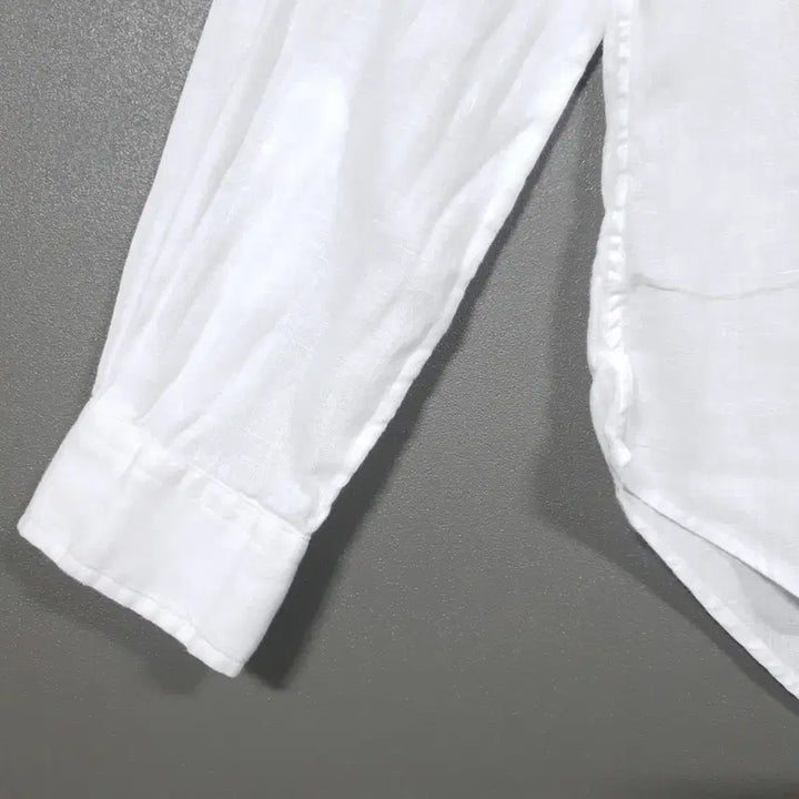 [BUNJANG] Polo Ralph Lauren New Pony Linen Button-Down Shirt White Slim Fit / M) 폴로 랄프로렌 신형 포니 린넨 버튼다운 셔츠 남방 화이트 슬림핏