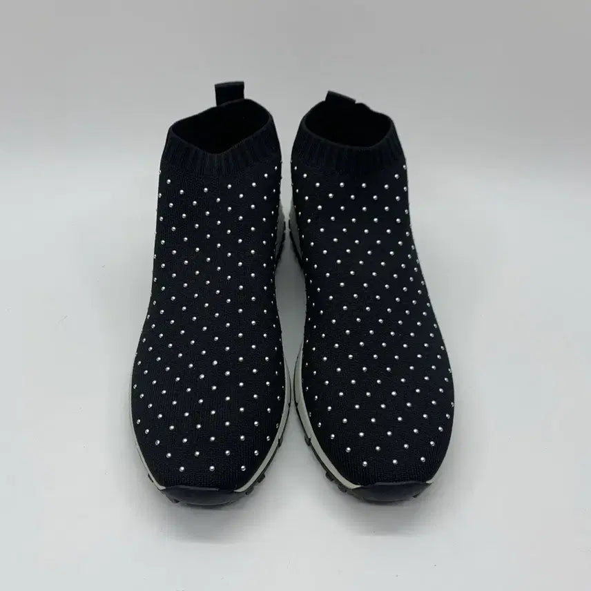 [BUNJANG] Jimmy Choo Norway Crystal Knit Sneakers Black / 267001257 지미추 노르웨이 크리스탈 니트 스니커즈 블랙 37.5