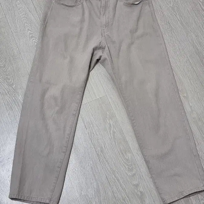 [BUNJANG] 8seconds Beige Denim Straight Leg Pants / 8세컨즈 베이지 데님면 팬츠 일자바지